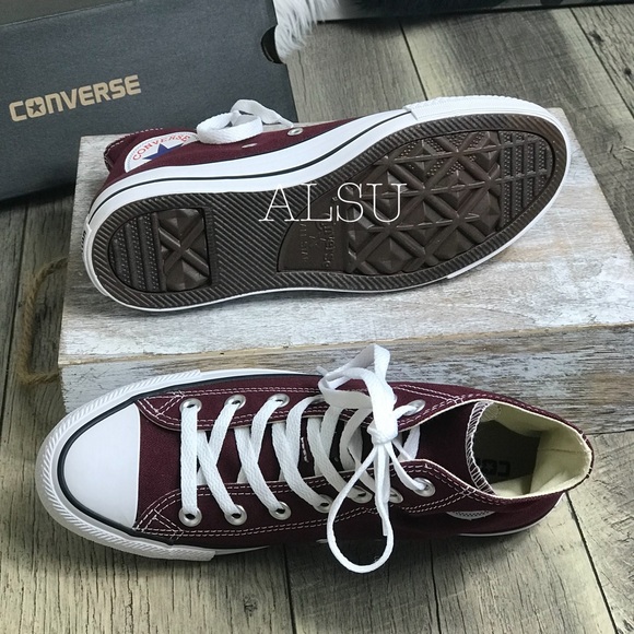 NWT Converse Ctas HI Burgundy W AUTHENTIC - Picture 5 of 7